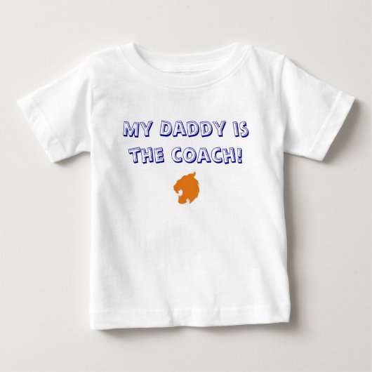 T-shirt Pour Bébé Mon papa est l'entraîneur ! (Devant)