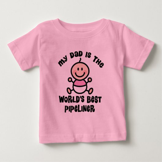 T-shirt Pour Bébé Mon papa est les mondes meilleur Pipeliner (Devant)