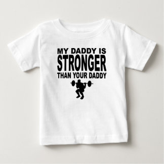 T-shirt Pour Bébé Mon papa est plus fort que votre papa