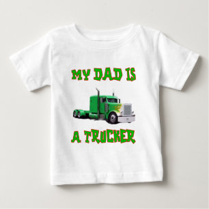 T-shirt Pour Bébé Mon papa est un camionneur