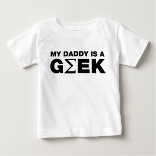 T-shirt Pour Bébé Mon papa est un geek