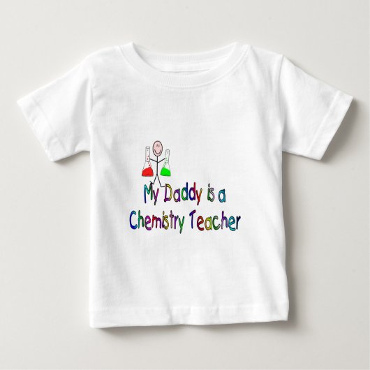 T-shirt Pour Bébé Mon papa est un professeur de chimie (Devant)