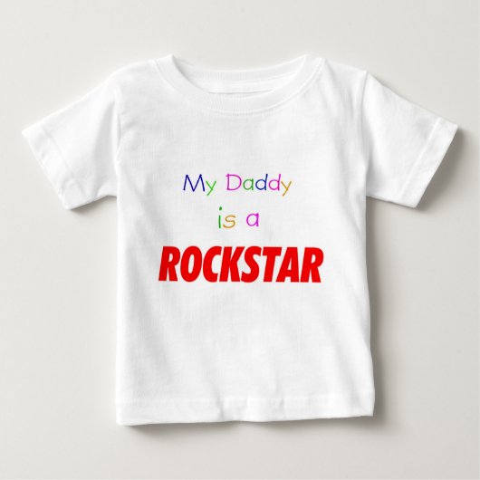 T-shirt Pour Bébé Mon papa est un rockstar (Devant)