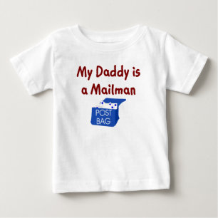 T-shirt Pour Bébé Mon papa est un T-shirt de bébé de facteur