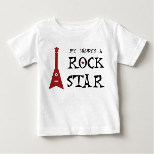 T-shirt Pour Bébé Mon papa est une rock star !