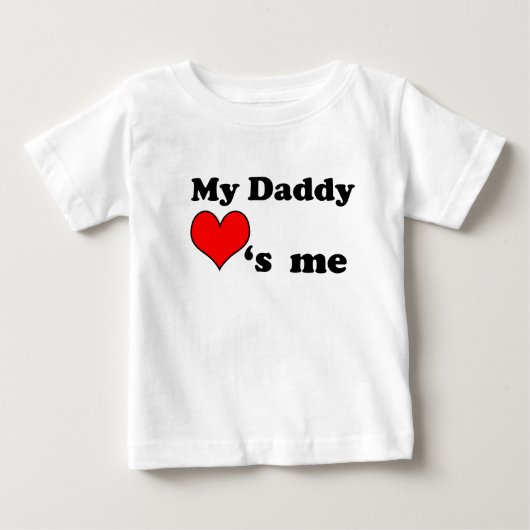 T-shirt Pour Bébé Mon papa m'aime (Devant)
