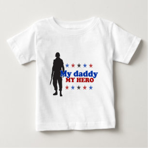 T-shirt Pour Bébé Mon papa, mon héros