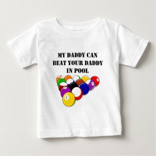 T-shirt Pour Bébé Mon papa peut battre votre papa dans la piscine
