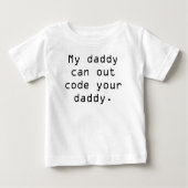 T-shirt Pour Bébé Mon papa peut coder votre papa (Devant)
