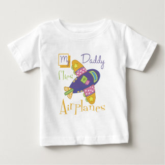 T-shirt Pour Bébé Mon papa pilote des avions