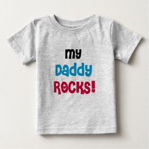 T-shirt Pour Bébé Mon papa Rocks