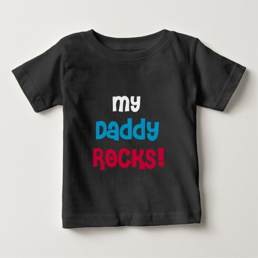 T-shirt Pour Bébé Mon papa Rocks (Devant)