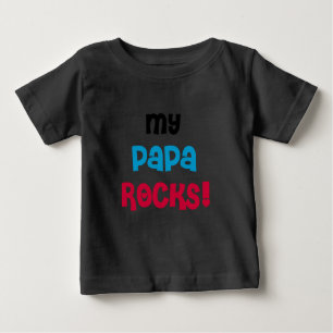 T-shirt Pour Bébé Mon Papa Rocks