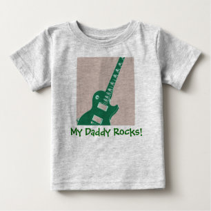 T-shirt Pour Bébé Mon papa Rocks