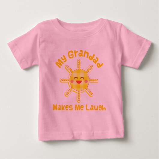 T-shirt Pour Bébé Mon papy m'incite à rire (Devant)
