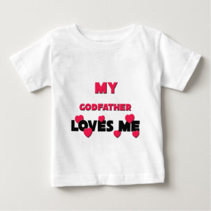 T-shirt Pour Bébé Mon parrain m'aime