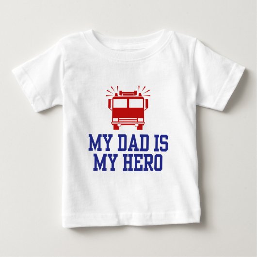 T-shirt Pour Bébé Mon Père Est Mon Héros (Devant)
