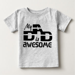 T-shirt Pour Bébé Mon Père Est Super