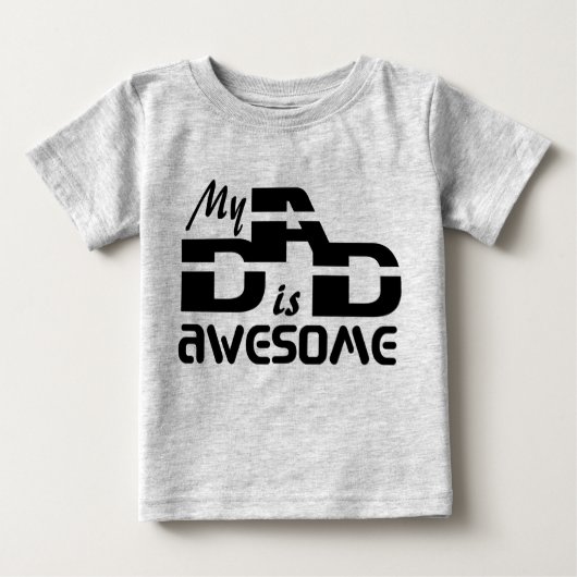 T-shirt Pour Bébé Mon Père Est Super (Devant)