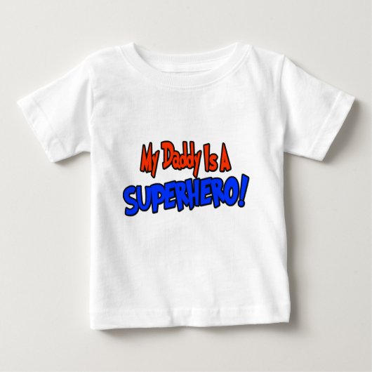 T-shirt Pour Bébé Mon père est un super héros (Devant)