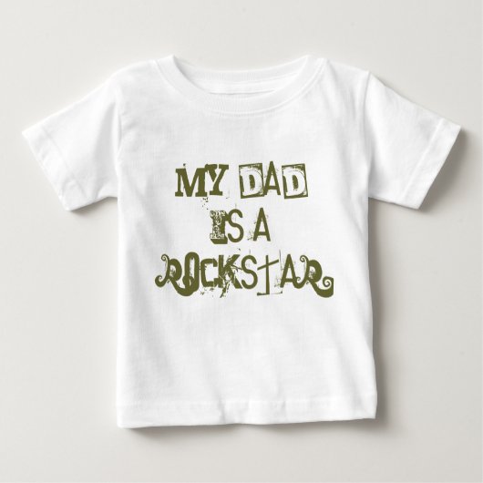 T-shirt Pour Bébé Mon père est une Rockstar (Devant)