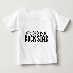 T-shirt Pour Bébé Mon père est une Rockstar
