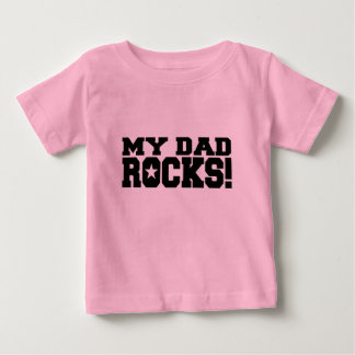 T-shirt Pour Bébé Mon père Rocks !