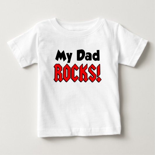 T-shirt Pour Bébé Mon père Rocks (Devant)