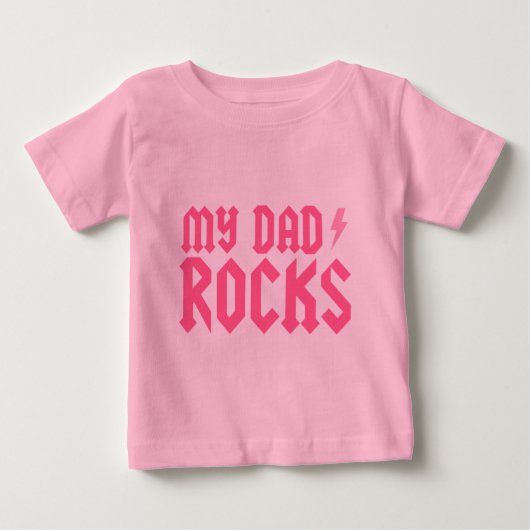 T-shirt Pour Bébé Mon père Rocks (Devant)