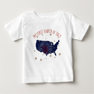 T-shirt Pour Bébé Mon Premier 4 Juillet