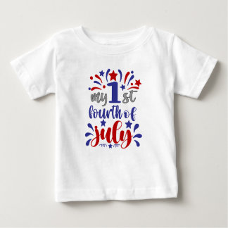 T-shirt Pour Bébé Mon premier 4 juillet Nouveau cadeau de naissance 