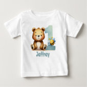 T-shirt Pour Bébé Mon premier anniversaire Buddy Tee (Devant)