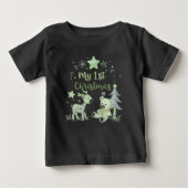 T-shirt Pour Bébé Mon premier bébé de Noël (Devant)