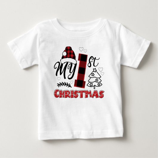 T-shirt Pour Bébé Mon premier bébé Noël 1er Noël (Devant)