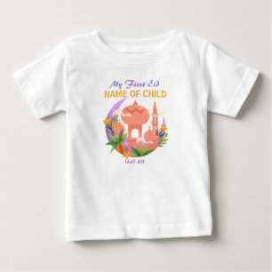 T-shirt Pour Bébé Mon premier cadeau Aïd Personnaliser Aïd