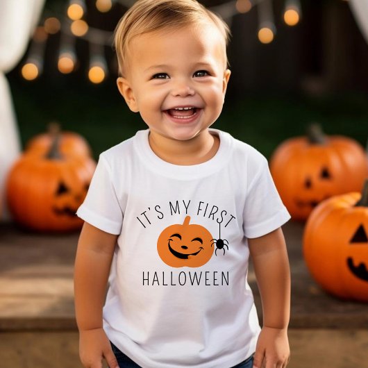 T-shirt Pour Bébé Mon premier Citrouille heureux Halloween