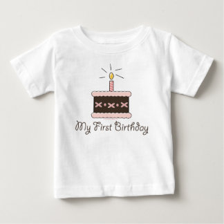 T-shirt Pour Bébé Mon premier gâteau d'anniversaire Long Manche Tee