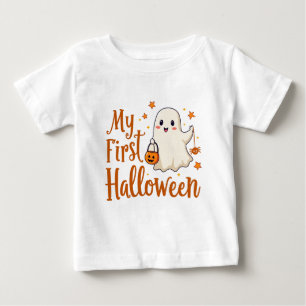 T-shirt Pour Bébé Mon premier Halloween - Joli Ghost Design Kids