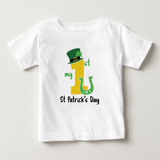 T-shirt Pour Bébé Mon premier Jour de la Saint Patrick (Devant)