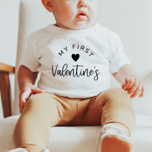 T-shirt Pour Bébé Mon premier maillot de bébé de Saint Valentin