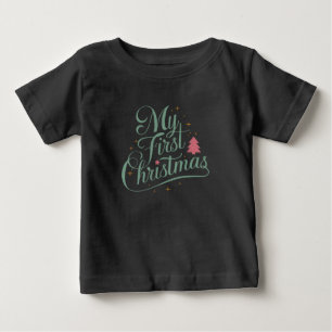 T-shirt Pour Bébé Mon premier Noël de famille jumeler Noël Noël Nouv