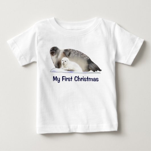 T-shirt Pour Bébé Mon premier Noël - Sceau annelé (Devant)