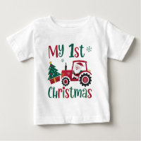 Mon premier Noël Tracteur de Père Noël mignon Ferm