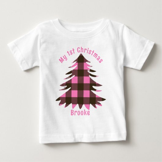 T-shirt Pour Bébé Mon premier nom de bébé de Noël (Devant)
