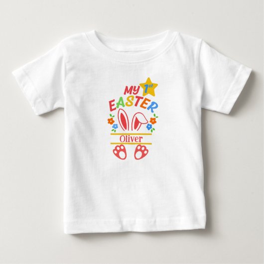 T-shirt Pour Bébé Mon premier Pâques (Devant)