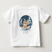 T-shirt Pour Bébé Mon premier petit cerf de Noël en neige (Dos)