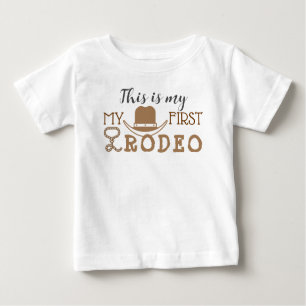 T-shirt Pour Bébé Mon premier rodéo Anniversaire Garçon 1er Cowboy W