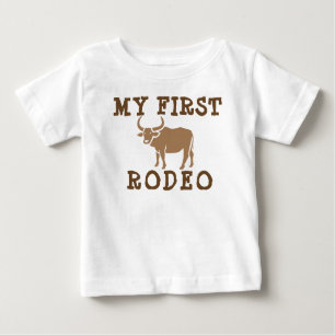 T-shirt Pour Bébé Mon premier rodéo Anniversaire Garçon 1er Cowboy W