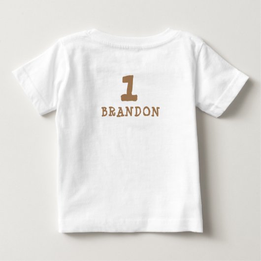T-shirt Pour Bébé Mon premier rodéo Anniversaire Garçon 1er Cowboy W (Dos)