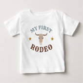 T-shirt Pour Bébé Mon Premier Rodéo Cow-boy Occidental 1er Anniversa (Devant)